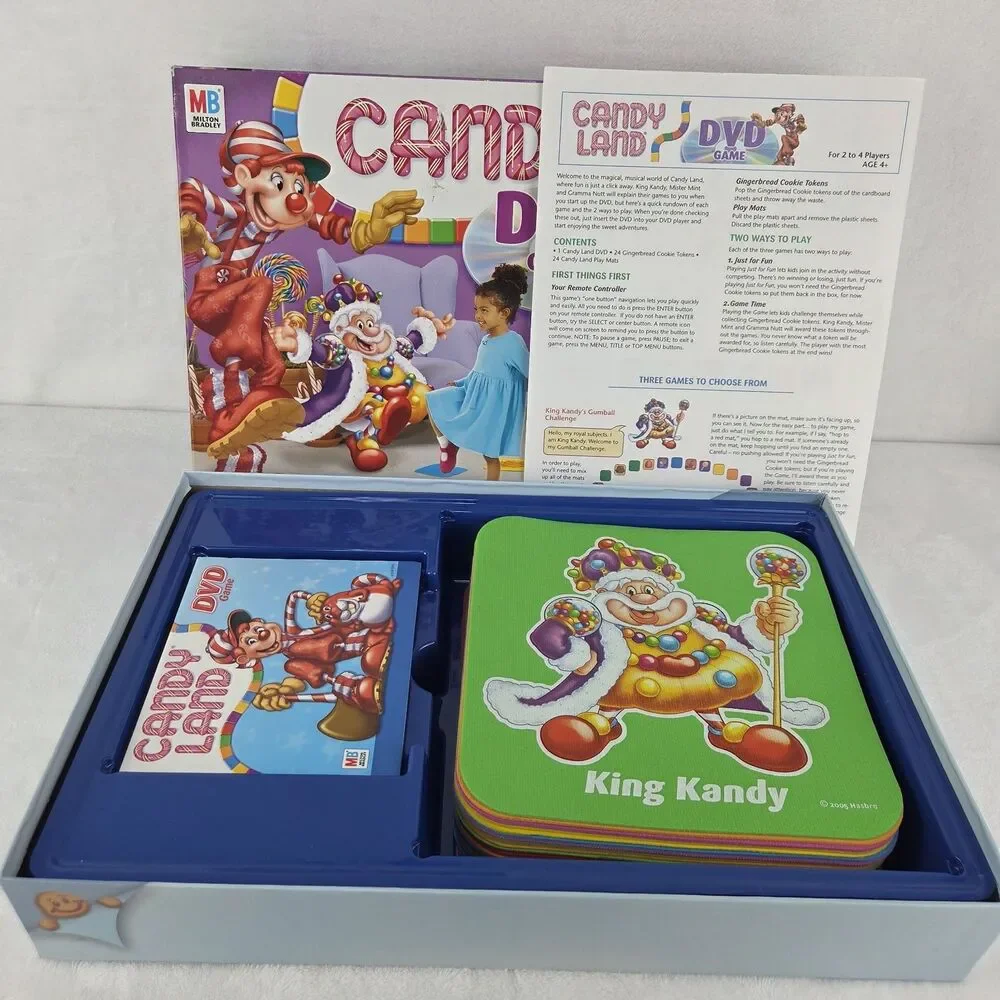 Vintage 2005 Candy Land DVD Game Complete Tested Milton Bradley Hasbro